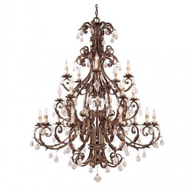 Silver Twenty-Light Chandelier