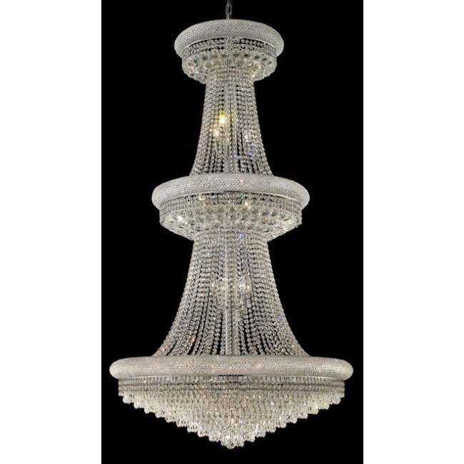 32 Light crystal chandelier chrome plated