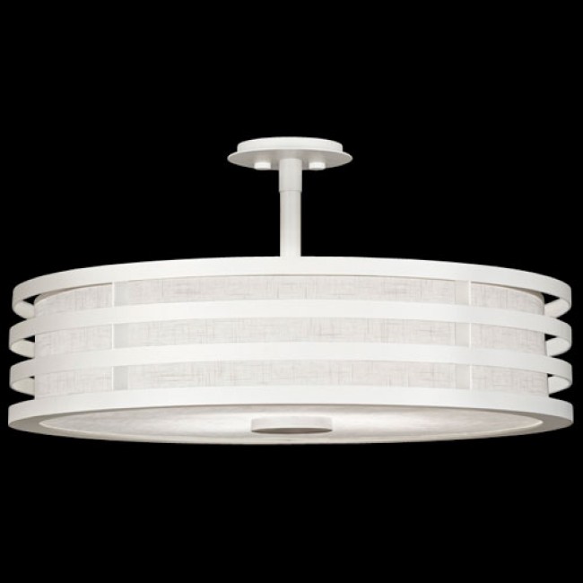 Black and White Story Three-Light Pendant in Studio White Satin Lacquer Finish