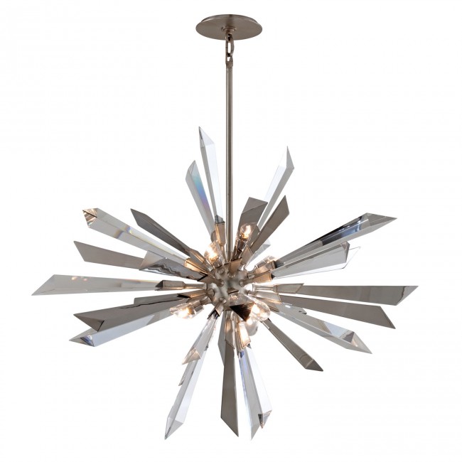 Silver Leaf Large Six-Light Pendant