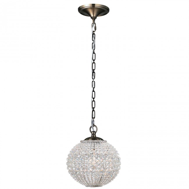 Group Newbury Antique Brass One-Light 11-Inch Pendant