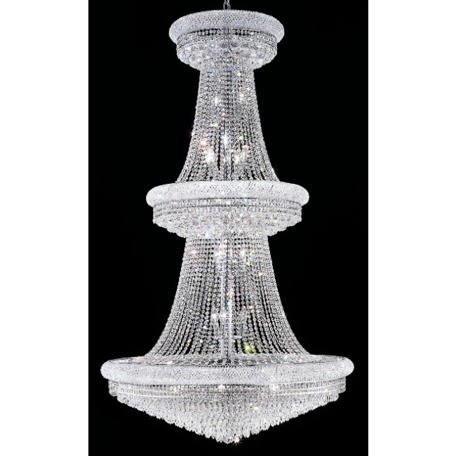38 Light crystal chandelier chrome plated