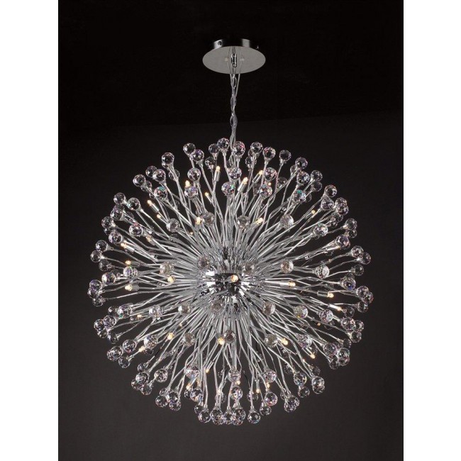 54 lights polished chrome Contemporary Crystal Chandelier 
