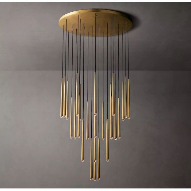 Postmodern design style chandeliers  Brass