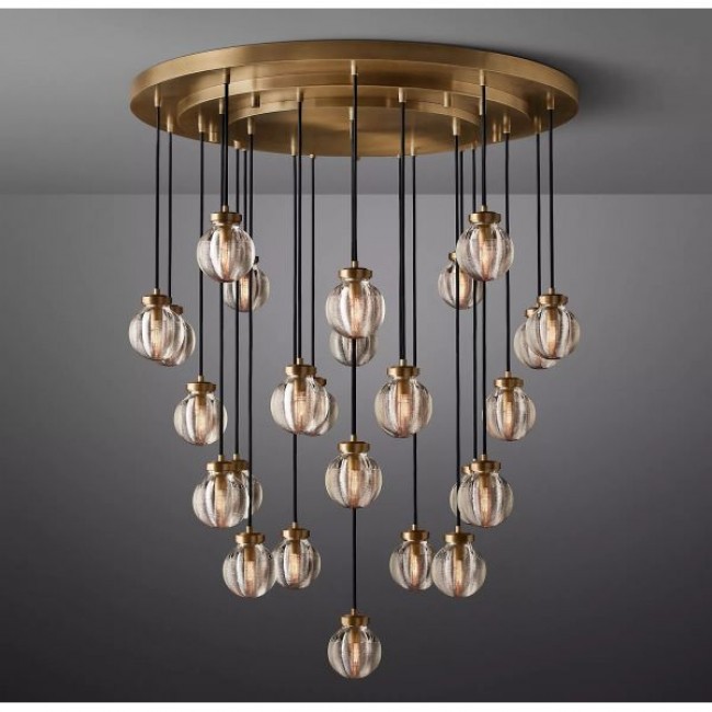 Postmodern design style chandeliers  Brass