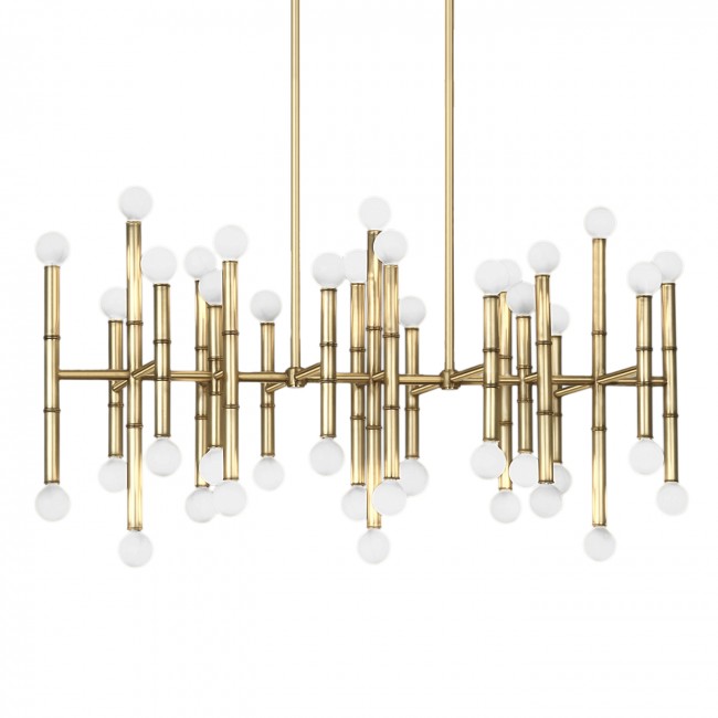 Gold 42 Light Andy Abbey GM079 Chandeliers with Shades  14Wx24Hx38L