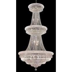 32 Light crystal chandelier chrome plated