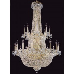 Entryway chandelier / foyer chandelier in gold plated finish