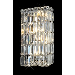 Contemporary Crystal Wall Sconce dressed with Cut crystal