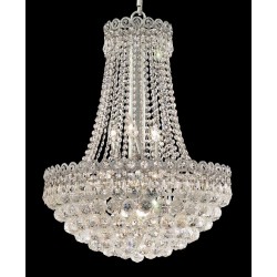 12 Lights crystal chandeliers in chrome finish