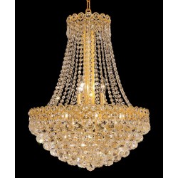 12 Lights crystal chandeliers in gold finish