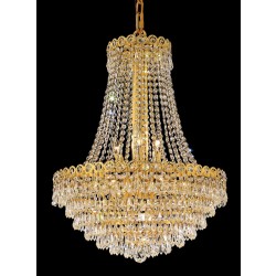 12 Lights crystal chandeliers in gold finish