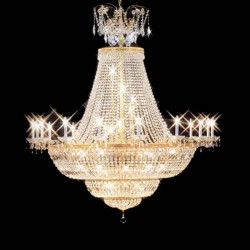 Gold plated 74 Light large crystal Chandelier