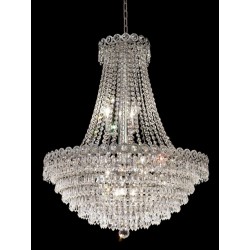 12 Lights crystal chandeliers in chrome finish