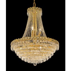 12 Lights crystal chandeliers in gold finish