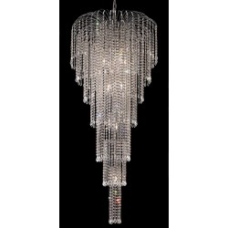 11 Lights crystal chandelier in chrome finish