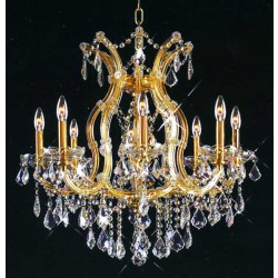 Gold plated Maria Theresa chandelier dressed with chinese number one crystal 