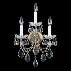3 Light Orleans traditional crystal Wall Sconce
