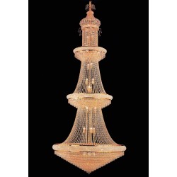 Entryway chandelier / foyer chandelier in gold plated finish
