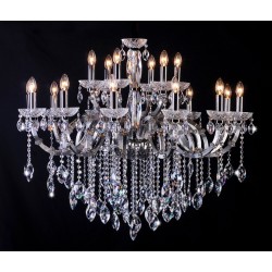 Polished chrome 18 Light traditional crystal Chandelier