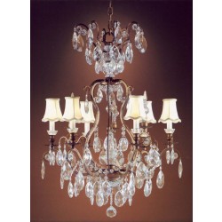 Versailles Chandeliers dressed with clear crystals