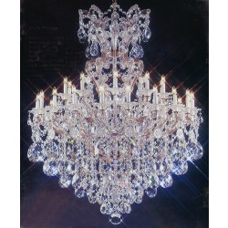 Gold plated Maria Theresa chandelier dressed with Chinese number one crystal 