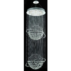 8 light Galactic Crystal Chandelier with chrome plated finish