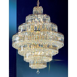 18 Lights crystal chandelier with crystalique-plus crystal and 24K gold plated finish
