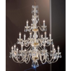 12+6+3 Light Crystal chandelier with Chinese crystal and gold plated finish
