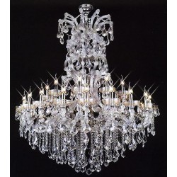 31 Light Maria Theresa chandelier dressed with 25% Full Lead crystal