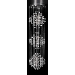 Crystal Fantasy 16 lite chandelier features flowing suspended chinese crystals 