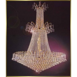 Entryway/ foyer crystal chandelier in gold plated finish