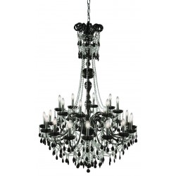 24 Lights Versailles Crystal chandelier in balck finish