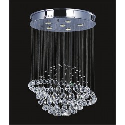 6 light Galactic Crystal Chandelier chrome plated base