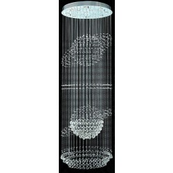 8 light polished chrome Contemporary Crystal Chandelier 