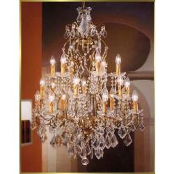 Versailles Chandeliers dressed with maple leaf crystals