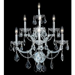 7 Light crystal wallsconce