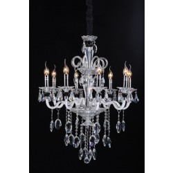 Polished chrome 8 light traditional crystal Chandelier 