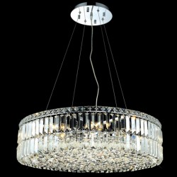 12 Light contemporary round crystal chandelier 