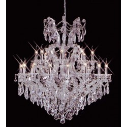 25 Lights Maria Theresa crystal chandelier dressed with clear crystals