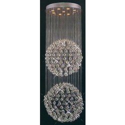 9 light polished chrome galaxy Contemporary Crystal Chandelier 