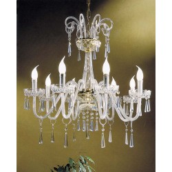 Gold plated 8 Lights Bohemian Crystal chandelier