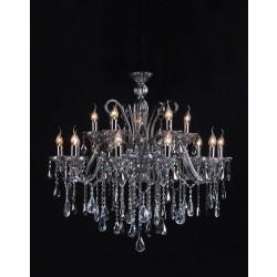 Polished chrome 15 light traditional crystal Chandelier
