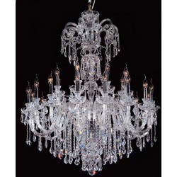 polished chrome 24 Lights Bohemian Crystal chandelier