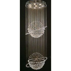 8 light polished chrome galaxy Contemporary Crystal Chandelier 