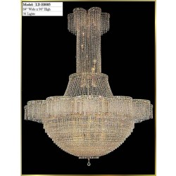 Entryway/ foyer crystal chandelier in gold plated finish
