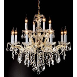 12 Lights Maria Theresa crystal chandelier dressed with clear crystals