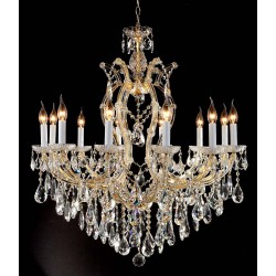 12 Lights Maria Theresa crystal chandelier dressed with clear crystals