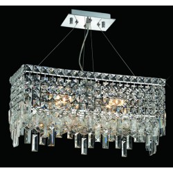  4 Light contemporary crystal chandelier Chrome plated