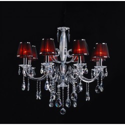 Polished chrome 8 Light traditional crystal Chandelier